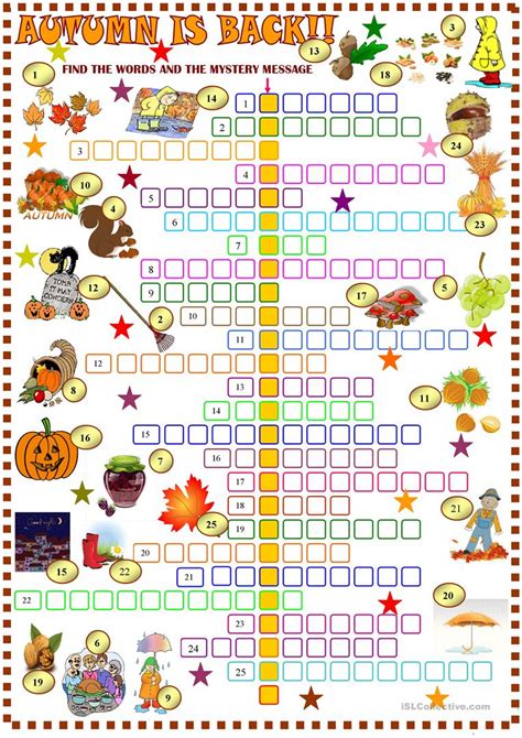 Fall Crossword Puzzle Printable | Halloween | Word Puzzles, Puzzles - Fall Crossword Puzzle ...