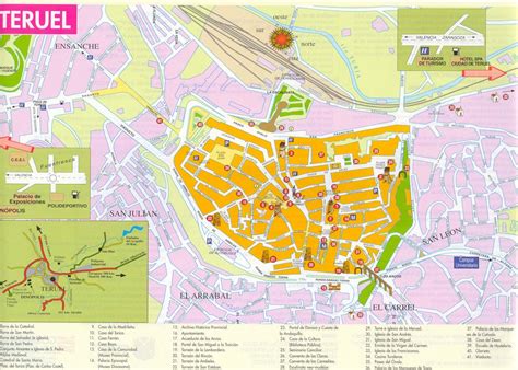 Teruel tourist map - Full size