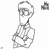 Hello Neighbor Coloring Pages  Free Printable sketch template
