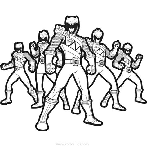 Power Rangers Dino Charge Coloring Pages Green Ranger - XColorings.com