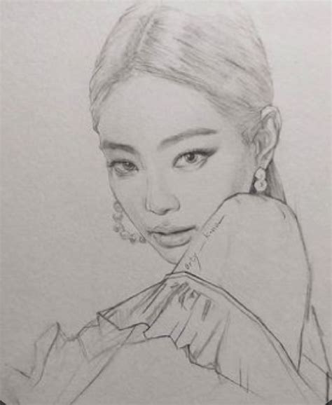 Blackpink Jennie | Kpop drawings, Art inspiration drawing, Art drawings ...