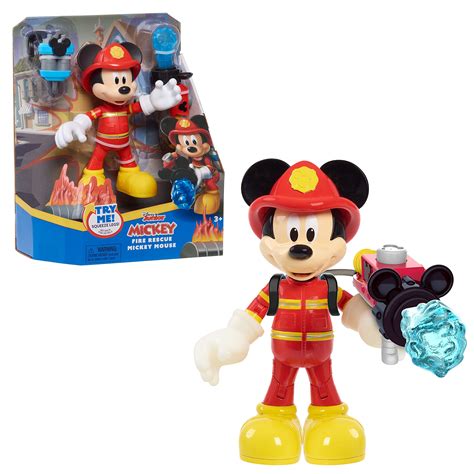 Buy Disney Junior Fire Rescue Mickey Mouse Articulated 6-inch Figure and Accessories, Officially ...