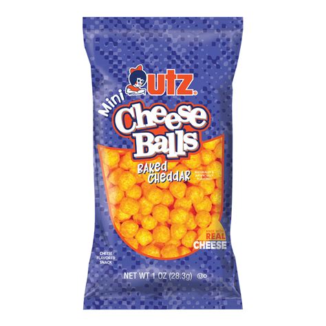 Utz Baked Cheddar Mini Cheese Balls, Multipack, 1 oz, 24 Count – Utz Quality Foods