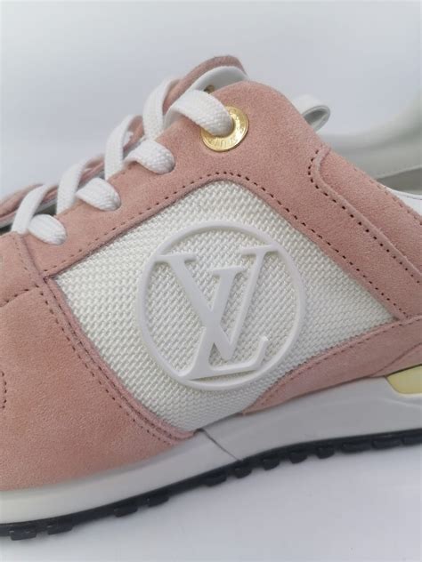 Louis Vuitton Women's Pink & White Suede Run Away Sneaker – Luxuria & Co.