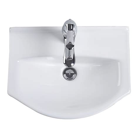 Small Wall Mount Bathroom Sink with Stainless Steel Towel Bar