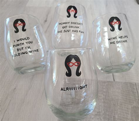 Bob's Burgers Linda Belcher Quotes Hand Painted Wine - Etsy