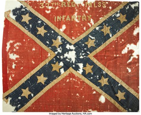 The Civil War Confederate Battle Flag of the 37th Mississippi | Lot ...