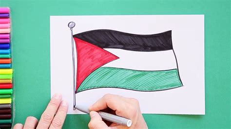 How to draw Palestine Flag