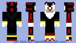 Shadow the Hedgehog Minecraft Skin