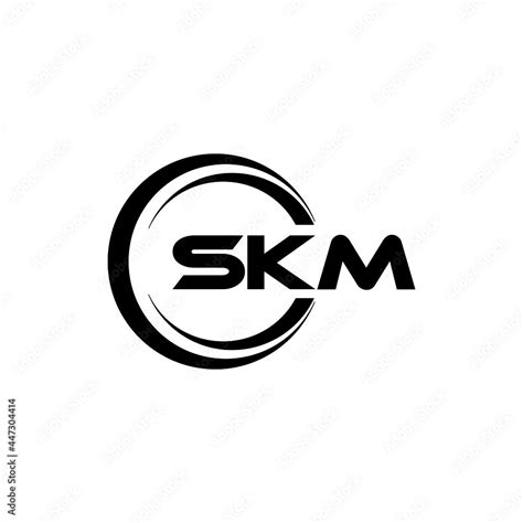 SKM letter logo design with white background in illustrator, cube logo ...