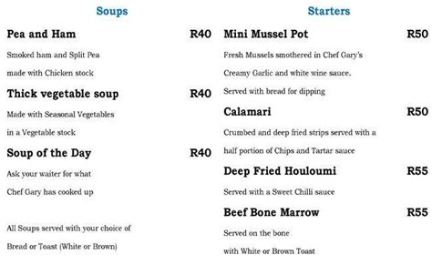 The Dock Menu, Menu for The Dock, Gordons Bay, Cape Town - Zomato SA