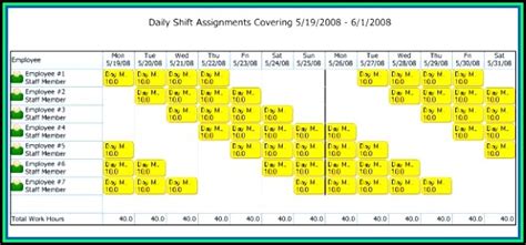 4 10 Hour Shift Schedule Templates - Get What You Need For Free