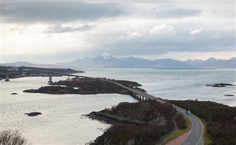 The Road Bridge To the Isle of Skye in the Winter at Kyle of Lochalsh ...