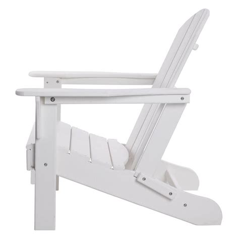 All-Weather Folding Adirondack Chair, White