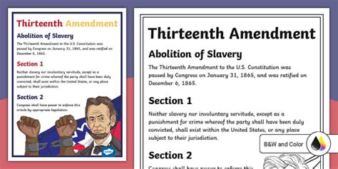 13th Amendment For Kids