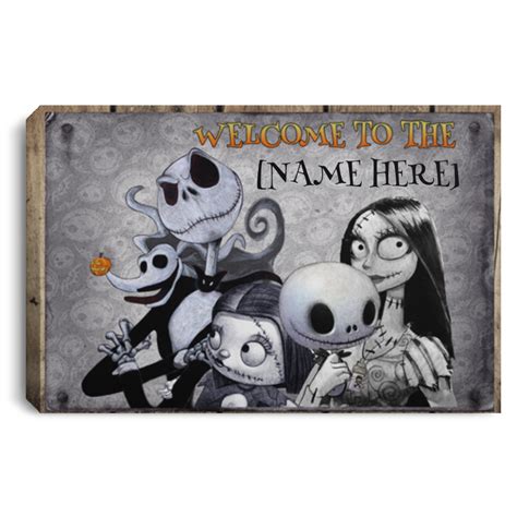 Nightmare Before Christmas Poster | Personalized Jack And Sally Family ...