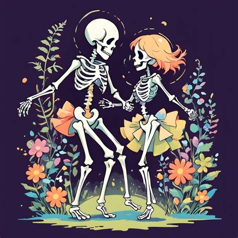 Premium Photo | Cute Skeleton Couple