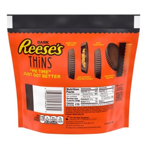 Reese's Dark Chocolate Peanut Butter Cups Thins Share Pack Candy, 7.37 ...