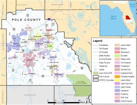 Polk County Location Map - CFRPC - Central Florida Regional Planning ...