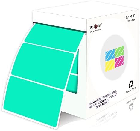 Amazon.com : PARLAIM Aqua Rectangle Color Coding Labels,1000pcs Square Portfolio Color Coded ...