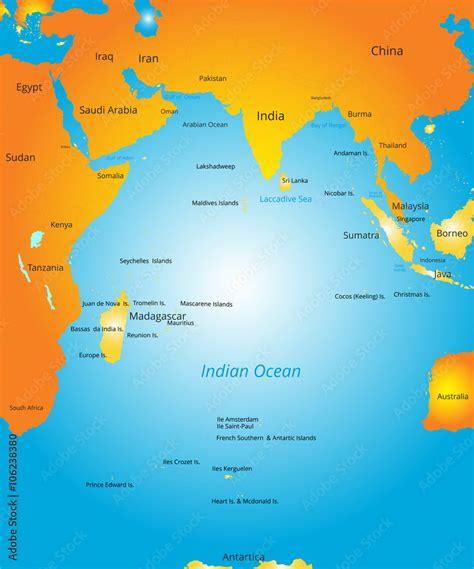 Indian Ocean Map Africa