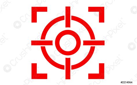 Red target icon in modern design style - stock photo 2214064 | Crushpixel