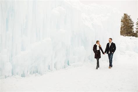 Engagement Session at the Ice Castles in Dillon, Colorado