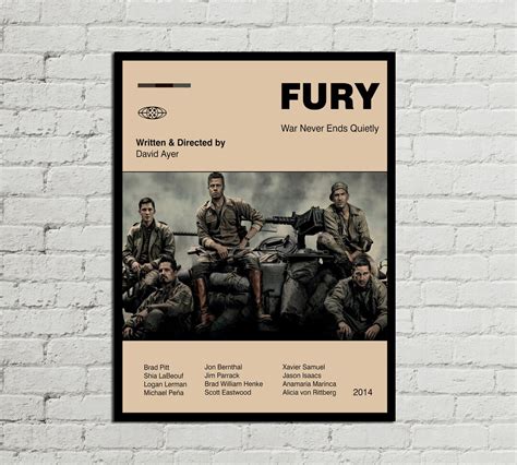 FURY POSTER Movie Poster Mid Century Modern Poster Minimalist Poster ...