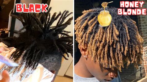 How to bleach dreadlocks HONEY Blonde + Two strand twist..AMAZING TRANSFORMATION 🔥🔥 - YouTube