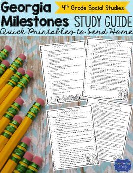 12 study guide pages with specific information that students need to know for the Social Studies ...