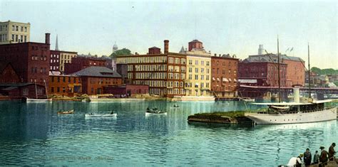 Across the River, Oswego, NY #51332 | vintage US photochromes