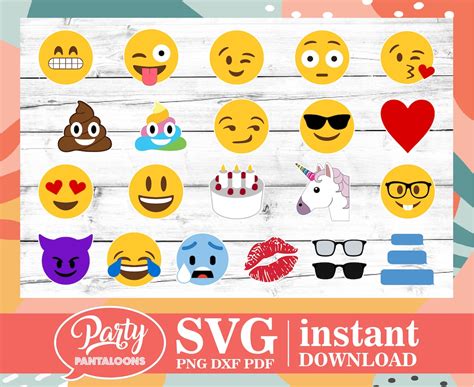 Cricut Emoji Svg Files Emoji Svg Collection Emoji Clipart Emoji ...