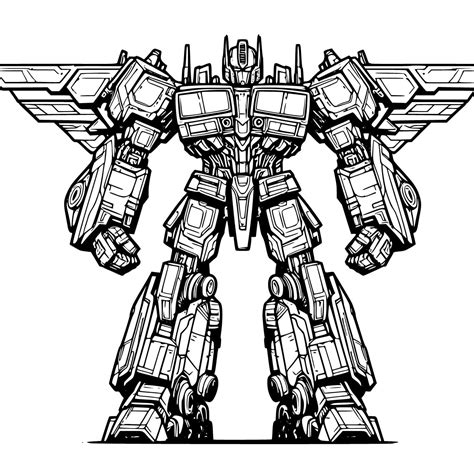 Optimus Prime with Wings coloring page - Download, Print or Color Online for Free