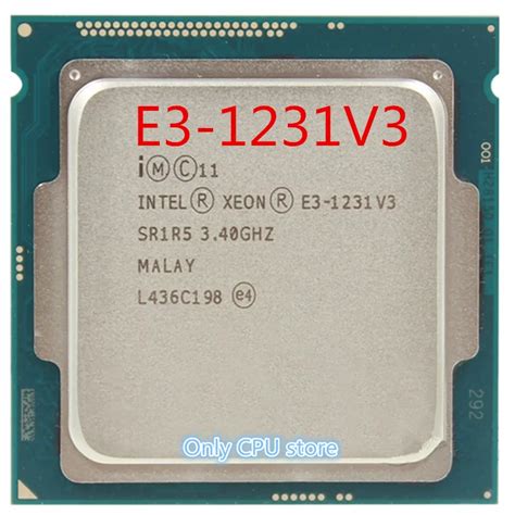 Original Intel Xeon E3 1231V3 CPU 3.40GHz 8M LGA1150 Quad core Desktop E3 1231 V3 processor Free ...