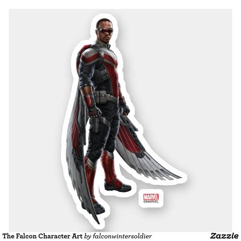 The Falcon Character Art Sticker | Zazzle.com in 2022 | Character art ...