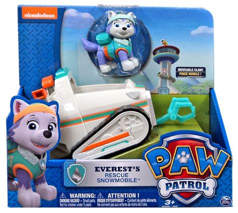 Buy Paw Patrol Basic Vehicle & Pup - Everest's Rescue Snowmobile at ...