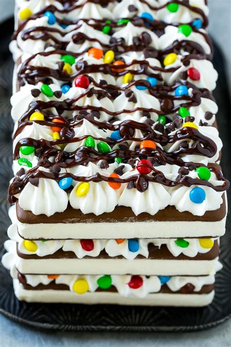 Ice Cream Sandwich Cake - Dinner at the Zoo