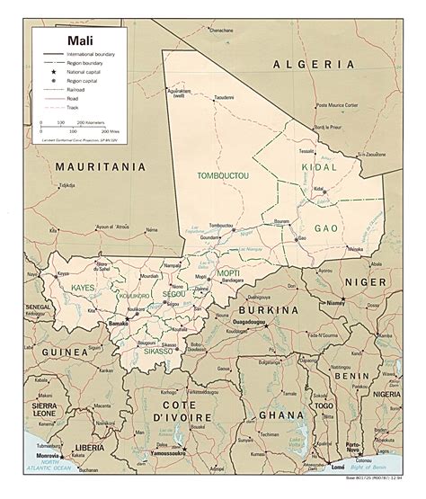 Mali map, travel information, tourism & geography