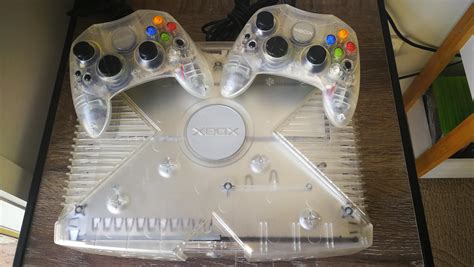 Limited Edition Crystal Xbox. In my garage for years. She's beautiful. : r/xbox