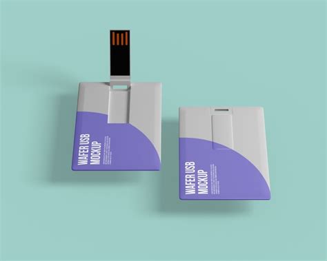 Premium PSD | Business card usb flash drive mockup