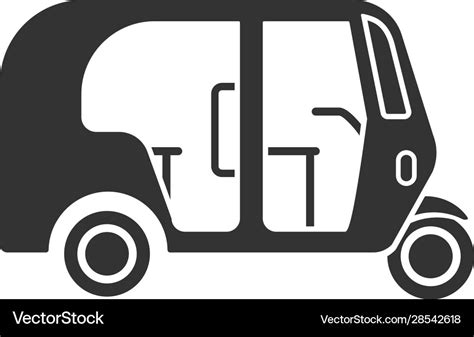 Auto rickshaw glyph icon Royalty Free Vector Image