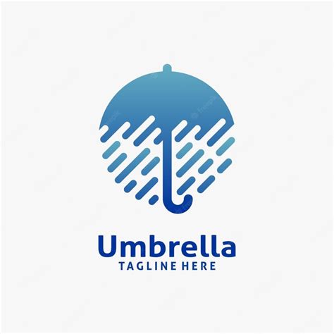 Premium Vector | Umbrella in rain logo design