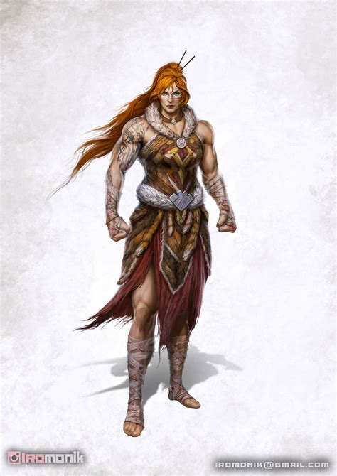 [ART] Female barbarian character art : r/DungeonsAndDragons