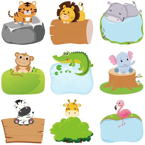 Buy Pajean 45 Pieces Jungle Animal Cutouts Safari Friend Cutouts ...