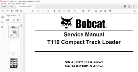 Bobcat T110 Compact Track Loader Service Manual 6904979 (4-11) - PDF ...