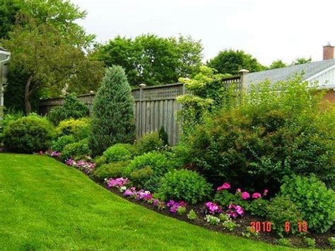 Jardín en desnivel | Landscaping along fence, Easy backyard landscaping, Garden landscape design