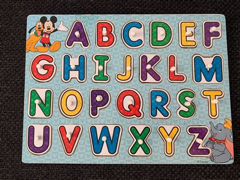 Melissa & Doug Disney Classics Wooden Alphabet Puzzle Educational Toy ...