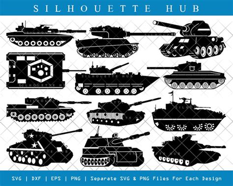 Army Tank SVG Tank Silhouette Soldier Tank Svg Military - Etsy