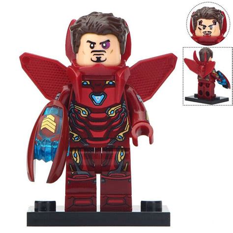 Tony Stark Minifigure - Marvel Ironman Infinity War Suit Custom Lego Minifigures#afflink When ...