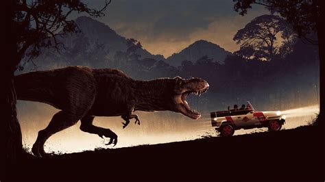 T-Rex Jurassic Park 4K #1290i Wallpaper PC Desktop